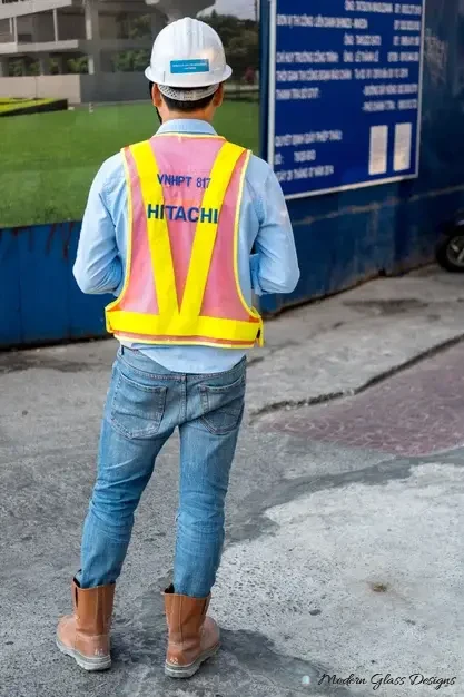 Contractor on a residential job site