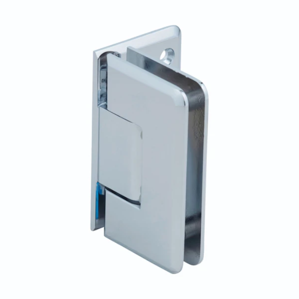 Cologne Wall Mount Offset Back Plate Hinge in Polished Chrome
