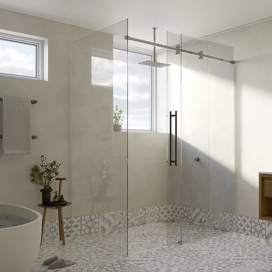 Cavoli single sliding shower door system