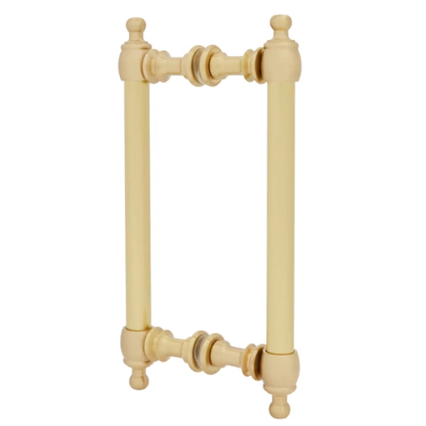 8" Colonial Style Back-to-Back Pull Handles in Satin Brass