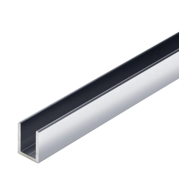 3/8 inch deep U-channel in Brite Anodized