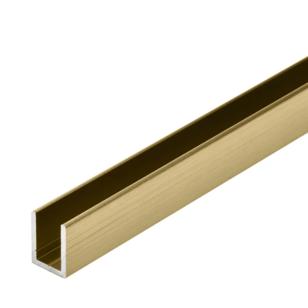 3/8 inch deep U-channel in Brushed Bronze