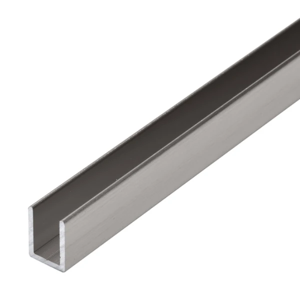 3/8 inch deep U-channel in Brushed Nickel