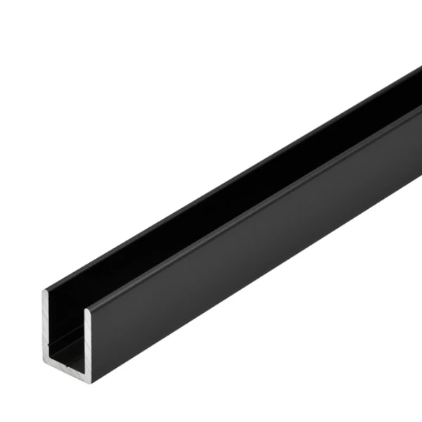 3/8 inch deep U-channel in Matte Black