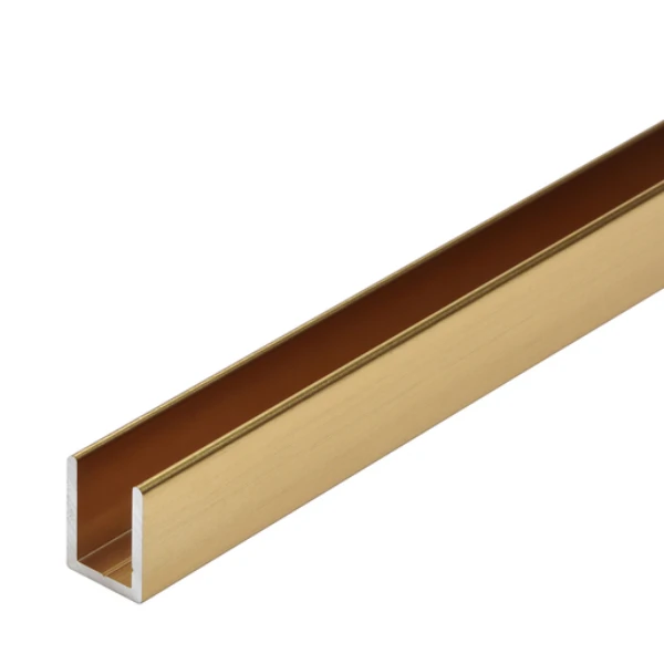 3/8 inch deep U-channel in Modern Gold