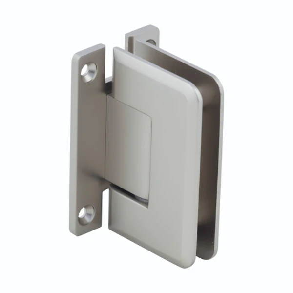 Pinnacle Wall Mount ‘H’ Back Plate Hinge in Satin Nickel