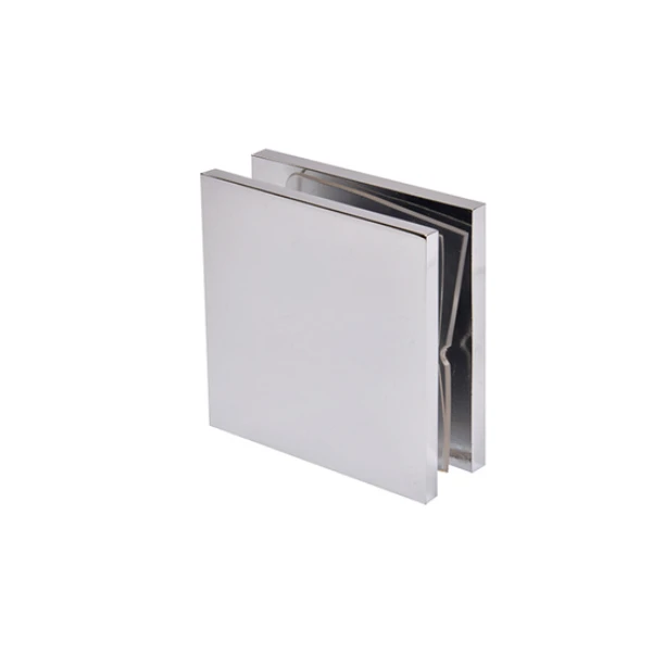 SCU4 square fixed panel U-clamp in Polished Chrome