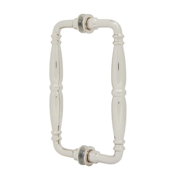8" Victorian Style Back-to-Back Pull Handles in Polished Nickel