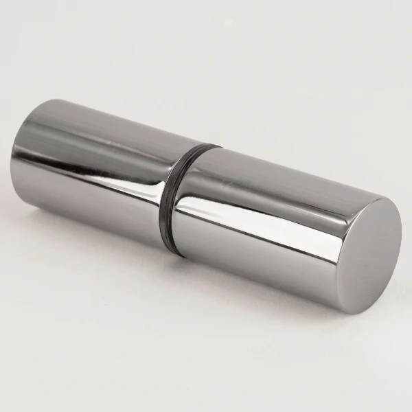 Cylinder style back-to-back shower door knob in polished chrome