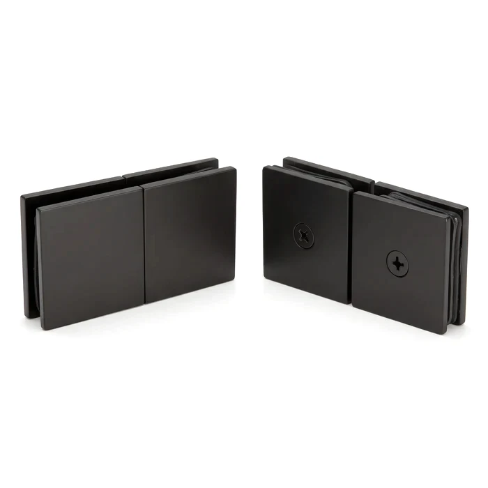 SGC188 square glass-to-glass transom shower clamp in Matte Black
