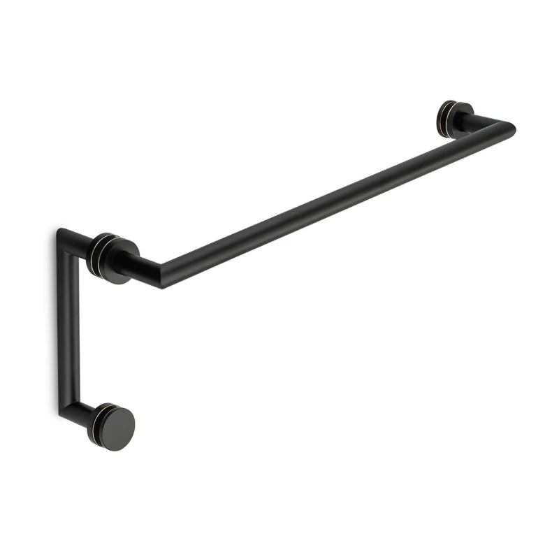Portals Coda 18″ center-to-center Towel Bar x 8″ c/c Pull in Matte Black