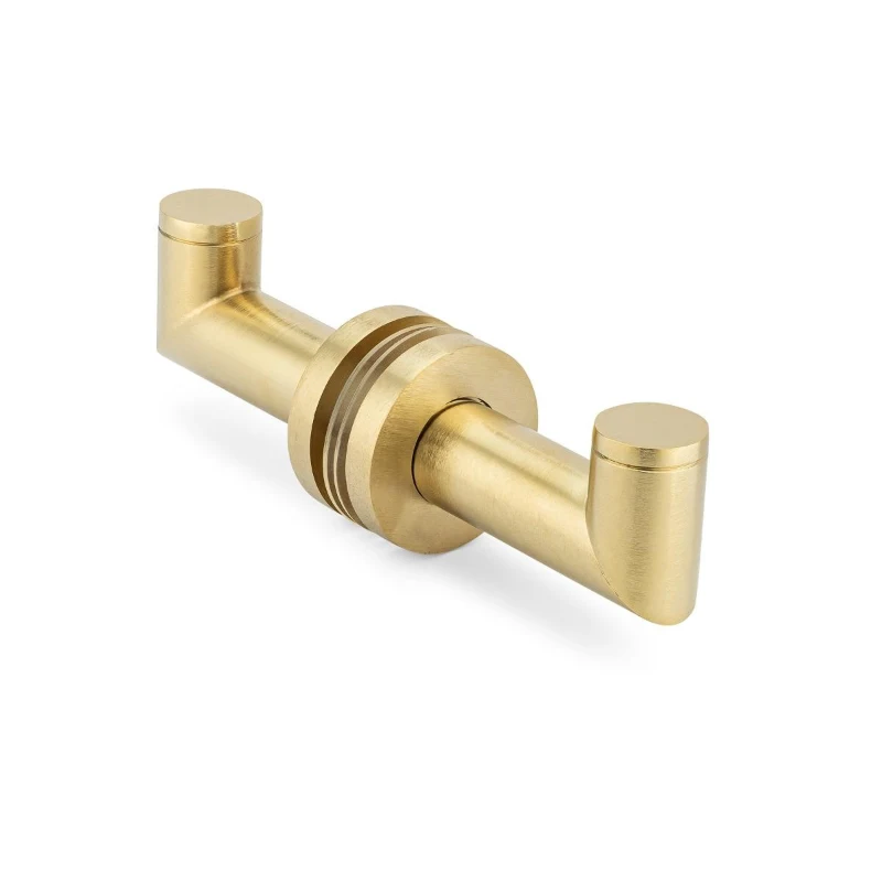 Portals Coda Back-to-Back Hook in Brushed Brass PVD