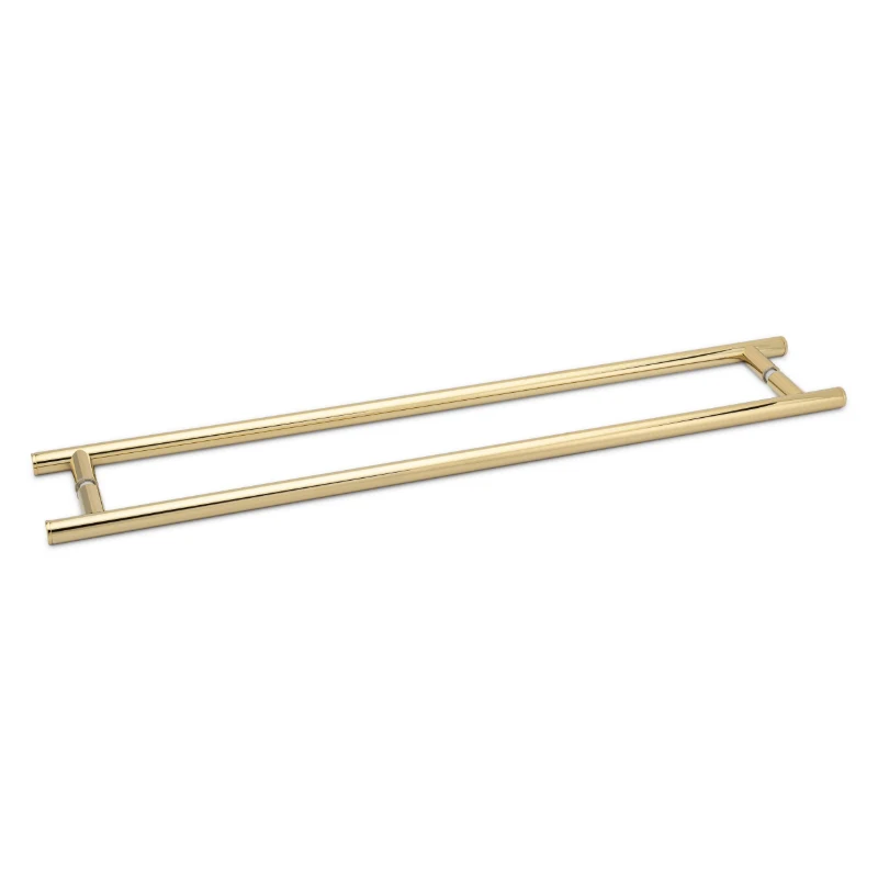 Portals Counterpoint 24″ center-to-center Back-to-Back Towel Bar in Polished Brass PVD