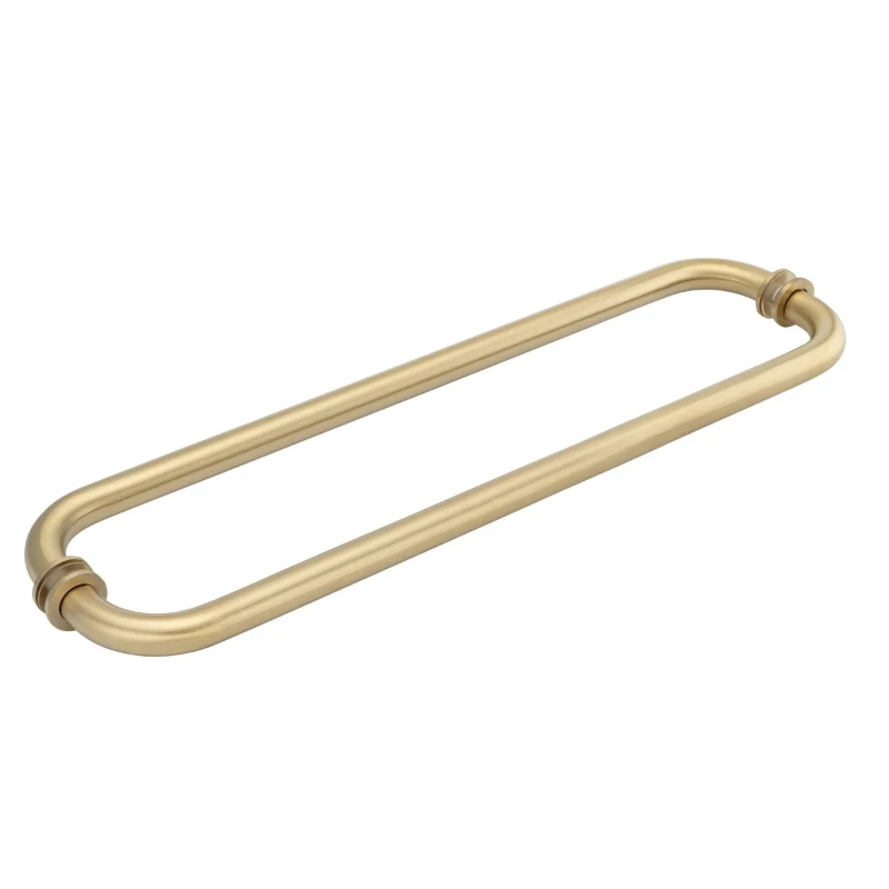 Portals Oceana 18″ center-to-center Back-to-Back Towel Bar with Rosettes in Brushed Brass PVD