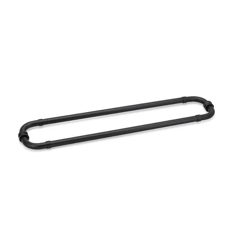 Portals Opus I 24″ center-to-center Back-to-Back Towel Bar in Matte Black