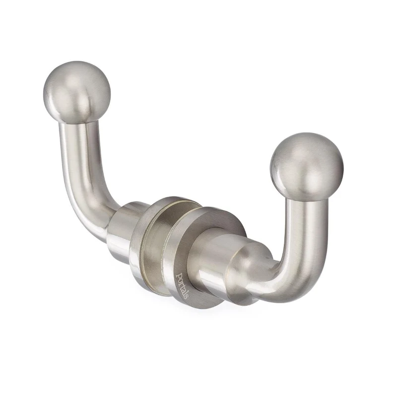 Portals Opus I Back-to-Back Hook in Brushed Nickel
