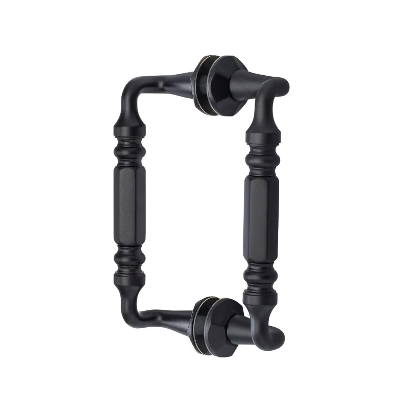 Portals Rondo 8″ center-to-center Back-to-Back Offset Pull in Matte Black