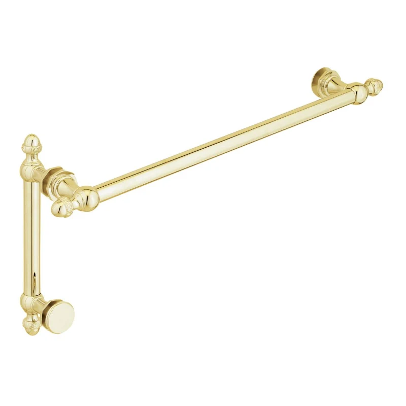 Portals Sonata 24″ center-to-center Towel Bar x 8″ c/c Pull in Polished Brass PVD