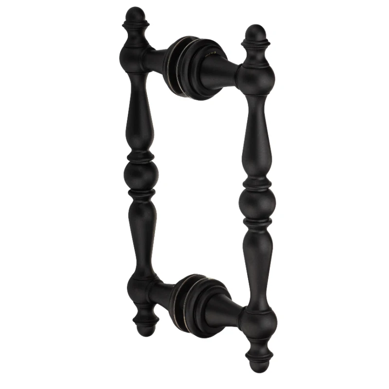 Portals Symphony 8″ center-to-center Back-to-Back Decorative Pull in Matte Black