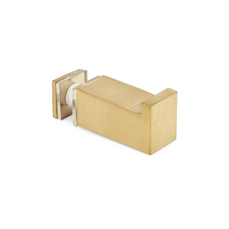 Portals Taiga Single-Sided Hook in Brushed Brass PVD